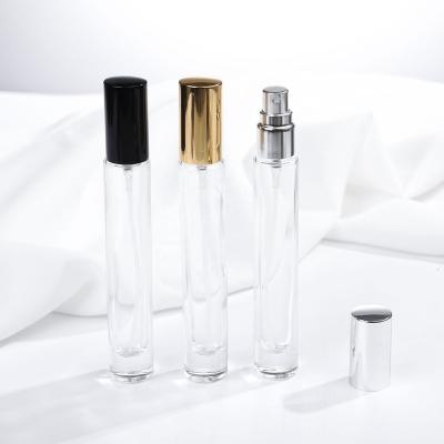 China Clear Daily Necessities 10ml Perfume Bottle Mist Spray Spray Pump Glass Aluminum Perfume Bottle for sale