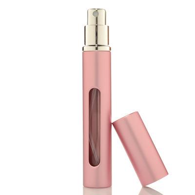 China 5ML Personal Care Tube Lipstick Glass Tube Aluminum Perfume Bottle With Atomizer Empty Cosmetic Containers For Travel Spray Bottles for sale