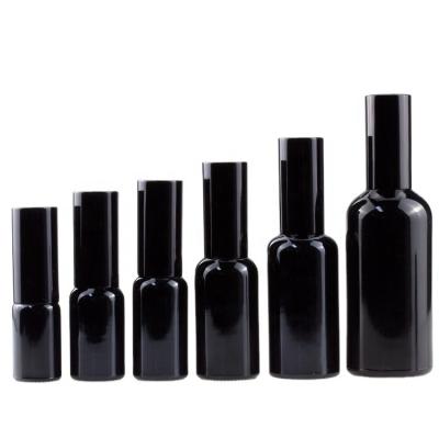 China 10ml 15ml 20ml 30ml 50ml 100ml Hot Running Black Glossy Black Primary Color Essential Oil Bottle Black Sprayer Bottle Daily Necessities Maker for sale