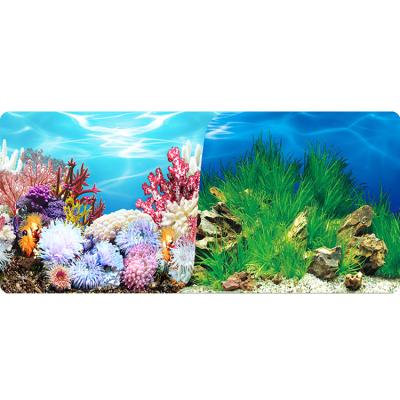 China Modern colorful aquarium landscape wallpaper aquarium ocean picture background painting for sale