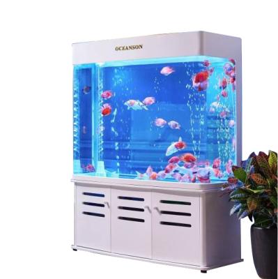 China Custom Clear Square Marine Aquarium Fish Tanks For Viable Plant Glass Decoration for sale