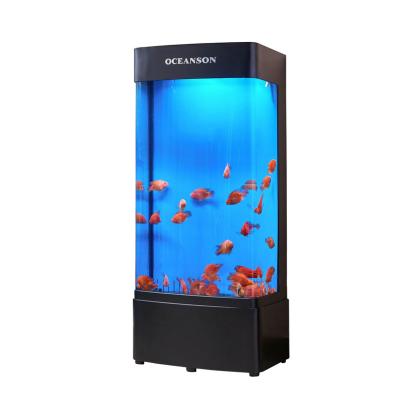 China High Viable Glass Tank Koi Aquarium Skyscraper Wholesale Bending Fish Tank for sale