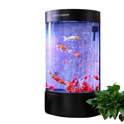 China High Viable Oceanson Half Round Aquarium Fish Tank With Led Lights And Water Pump Aquarium Tank Fish for sale