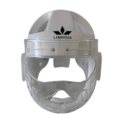 China Factory Clean White Totally Enclosed Factory Main Sales Helmet Taekwondo Boxing Karate Guard Custom Logo for sale