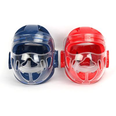 China Own Factory Totally Enclosed Main Guard Custom Logo With Face Shield Helmet Karate Head Guard Taekwondo for sale