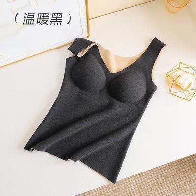 China Women Winter Fleece Vest Breathable Warm Self-heating Thermal Underwear Thickened Tank Top for sale