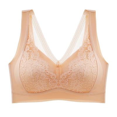 China Manufacturer Soft Thin Underwear sexy seamless sleep bra one piece push up women lace up bra for sale