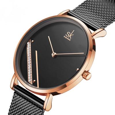 China Non-specific wholesale custom fast delivery OEM fashion ladies quartz diamond mesh belt wristwatch ultra-thin waterproof spot women watch for sale