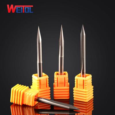 China Wood Solid Carbide 4mm Two Flute Straight Bit Engraving Bit For CNC Milling Cutter Wood Bit for sale