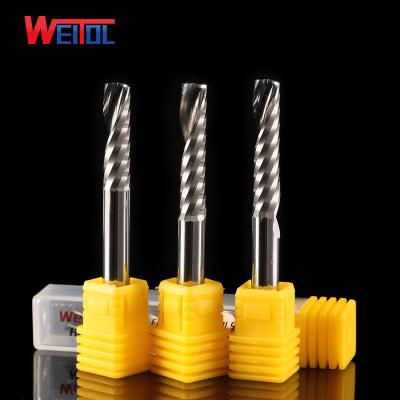 China PVC 6mm One Spline Spiral Cutter CNC Milling Bits For Wood Acrylic Cutting for sale