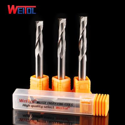 China German Carbide Tool Bit Acrylic/PVC/MDF/Wood WeiTol CNC endmill 6mm Engraving Cutter for sale