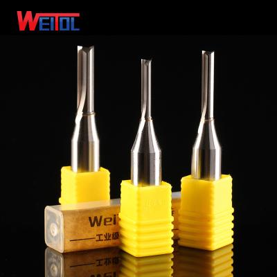 China WeiTol 1/2 CTT Wood Two Flutes Straight Bit CNC Wood Carving Tool for sale