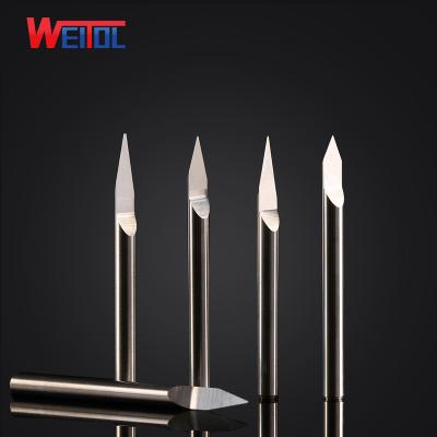 China CNC Engraving Machine WeiTol Flat Bottom Metal Bit Flat Bottom Engraving Bits Carving Tools For Steel for sale