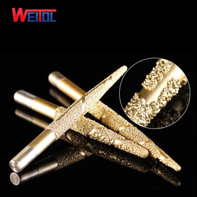 China Stone Diamond Engraving Bits Vacuum welded stone engraving bit for sale