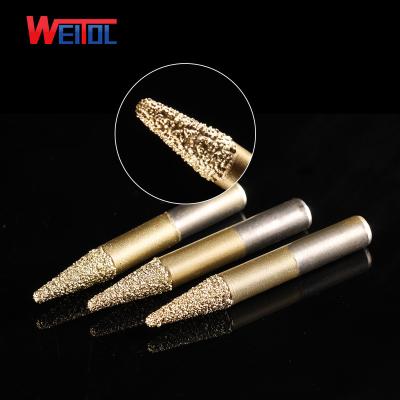 China 3D Stone Ball Nose Vacuum Brazed Diamond CNC Engraving Drill Bit for sale