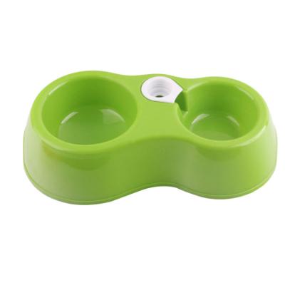 China Wholesale Cheap Viable Plastic Double Bowl Pet Travel Dog Travel Dog Water Bowl for sale