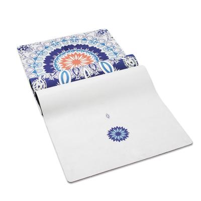 China New custom designed non-slip non-slip print yoga eco-friendly organic foldable mat for sale