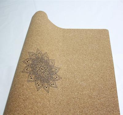 China Natural Eco-friendly Cork Durable Non-Slip High Quality Non-Slip Anti-Slip + Yoga Rubber Mat for sale