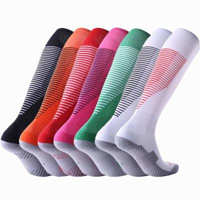 China Wholesale Antibacterial Pink Football Soccer Socks Kids Long Soccer Socks Men for sale