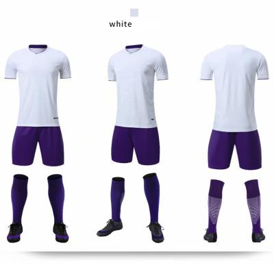 China Best Price White Football Shirt Football Jersey School Team Soccer Jersey Sets for sale