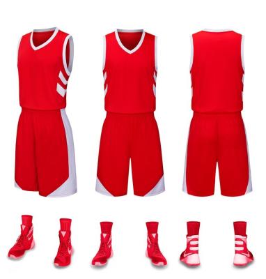 China Wholesale OEM Antibacterial 100% Polyester Sports Tank Top Basketball Uniform With Logo for sale