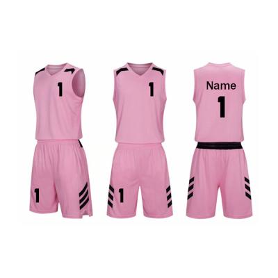 China Customized Printing Antibacterial Breathable Mesh Youth Sports Basketball Uniform for sale