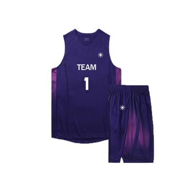 China Men's Anti-UV Antibacterial Customized Printing Antibacterial And Comfortable Basketball Uniform Suit for sale