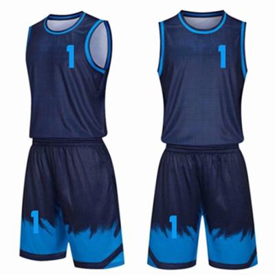 China Hot Selling Multiple Colors Antibacterial Bareback Fashion Two-Piece Men Anti-UV Basketball Suit Uniform for sale