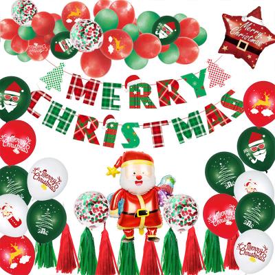 China Disposable Eco Friendly Christmas Decorations Party Set Hanging Merry Christmas Banner Swirl Kit For Christmas Decor for sale