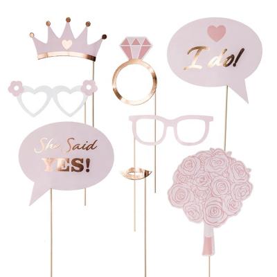 China Disposable Wholesale Wooden Sticks Smash Pose Sign Party Supplies Wedding Photo Booth Props for sale