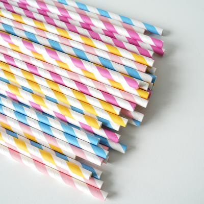 China Year Hot Selling Flexible Biodegradable Collapsible Colorful Flexible Paper Straw for sale