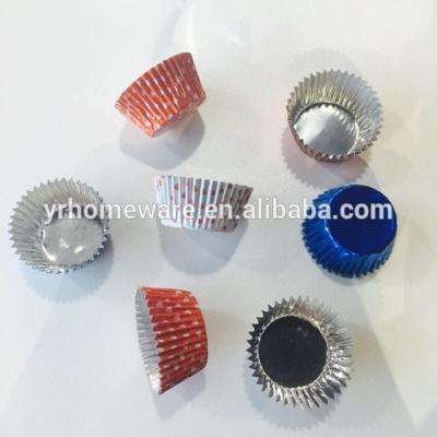 China Disposable Round Mini Aluminum Foil Chocolate Cup Disposable for Baking for sale