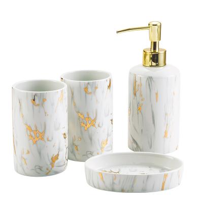 China Fast Delivery 4pcs Resin Bathroom Set Resin Popular Design Toilet Sets Popular Stylish Bathroom For Home Use for sale