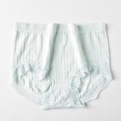 China Antibacterial Cotton Girly Seamless Underwear Ladies Lace Cotton Women's Oversized Panties No Marks for sale