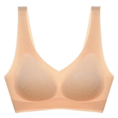 China One-piece ice-lifting ultra-thin ultra-thin QUICK-DRY no-trace bra beautiful back women's underwear silk bra for sale