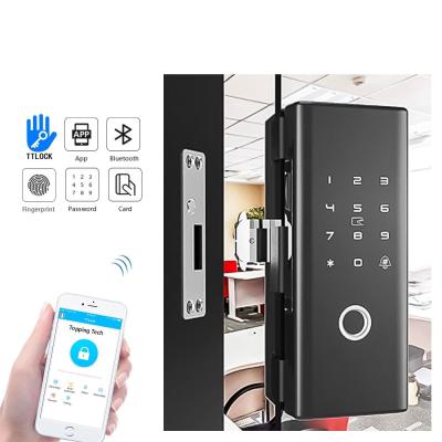 China App Zinc Alloy Fingerprint Ble TTlock Door Lock Glass Sliding Door for sale