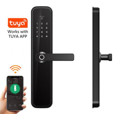 China 2021 Home Hotel Apartments Watwerproof Tuya Zigbee Home Office Watwerproof Tuya Zigbee Tending Smart Digital Lock Wifi Door Lock Smart Safe for sale