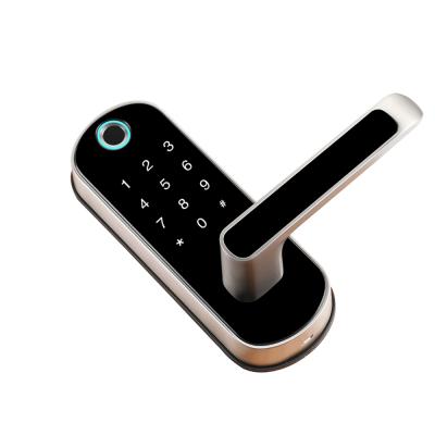 China APP+Fingerprint+Code+key+card Wooden Apartment Fingerprint Smart Lock Door Hotel Lock Induction Magnetic Card Lock for sale