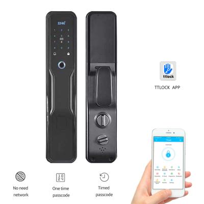 China Digital WiFi APP Door Lock Tuya BLE TTLock App Zinc Alloy Electronic Keyless Door Lock for sale