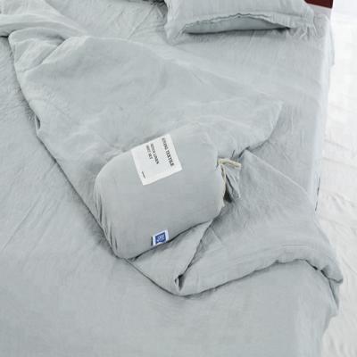 China 100% French Linen Washed Single Comforter Cover Bedding Set for sale