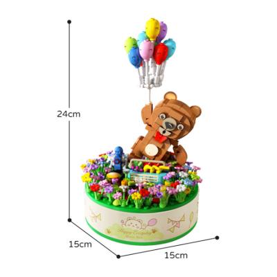 China Toy Panlos 2021 Toys Flying Bear Balloon DIY House Electronic Plastic Brick Building Block Set Kids Gift Toys Education Games For Children for sale