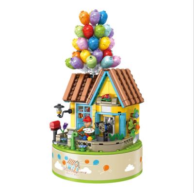 China Toy Panlos Architecture House Building Electronic Blocks Balloon House Model Bricks Educational Toys Gifts For Children for sale