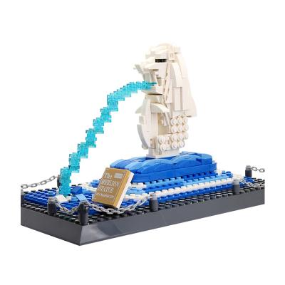 China Electronic Toy Wange 4218 Singapore Merlion Statue Wange 3D Model Plastic Kids Educational Toys Learning Building Blocks Sale for sale