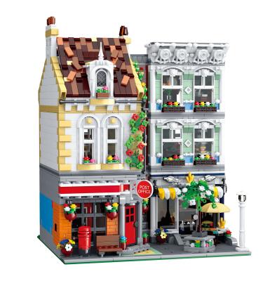 China Square Electronic Street View Building Block 10198 Toy Urge Post Office Legoi Architecture Kids Toys Funny Plastic Educational Gift Brick Assemble for sale