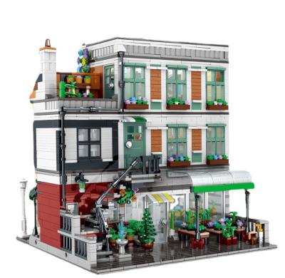 China Toy RECOMMEND 10200 City Street View Flower Supermarket MOC DIY Electronic Model Assembled Building Block New Toys Bricks Block Building for sale