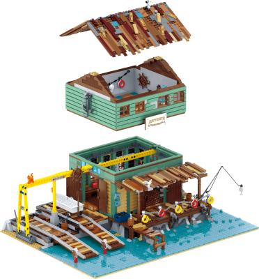 China 2022 new arrivals toy brick child toys diy plastic boy recommend fisherman electronic architecture dock captains shipyard building block 30106 MOC for sale