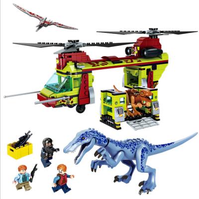 China 2021 Educational Toys Dinosaur World Building Blocks Dinosaur Transporter Puzzle Animal DIY Brick Ideas Park For Children for sale