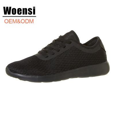 China Fashion Customized New Black Sneakers Cheap Mens Running Shoes Models From Textile Factory for sale