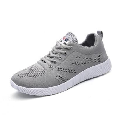 China 2019 new popular textile cemented low price knitted sports shoes men trail running shoes for sale