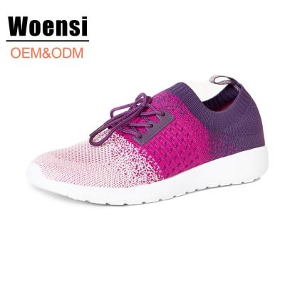 China Latest Customized Textile Price Cheap Fashion Knit Jogger Shoes Women Running Shoes for sale